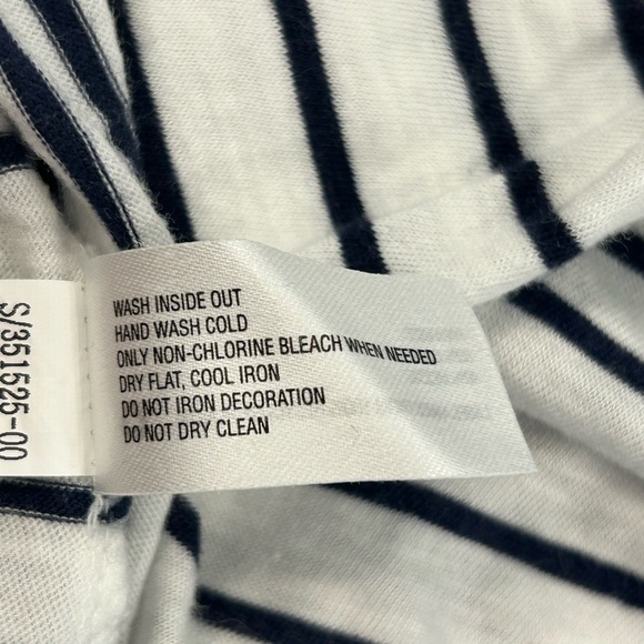 Gap Women’s Black/White Striped Lime Green Bead Studded Modal T-Shirt Top Size M - Picture 8 of 8